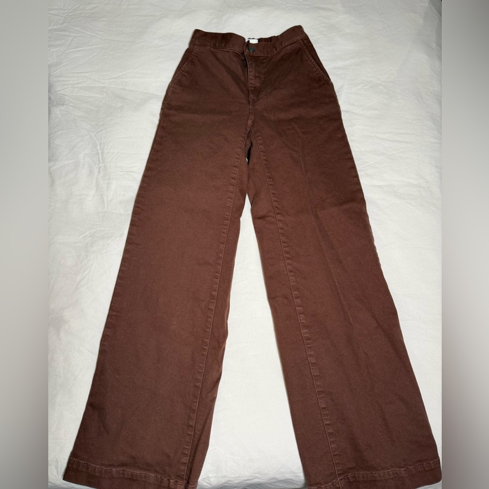 OAK + FORT Women's High Rise Brown Jeans